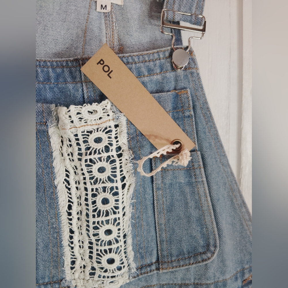NWT!! POL, Chic Overalls with Embroidery Detail. Size M - Picture 12 of 12